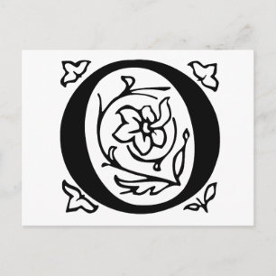 Fancy Buchstabe O Postkarte