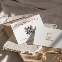 Fancy Burnt Orange Terrakotta QR-Code Hochzeit