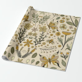 Fancy Butterflies and Flowers 4 Geschenkpapier
