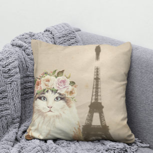 Fancy Cat & Eiffelturm Kissen
