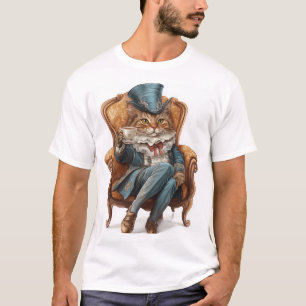 Fancy Cat Society viktorianische königliche Katze T-Shirt
