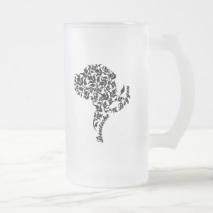 Fancy Deutsche Dogge Porträt Mattglas Bierglas