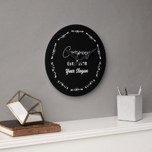 Fancy Firmenname Große Wanduhr