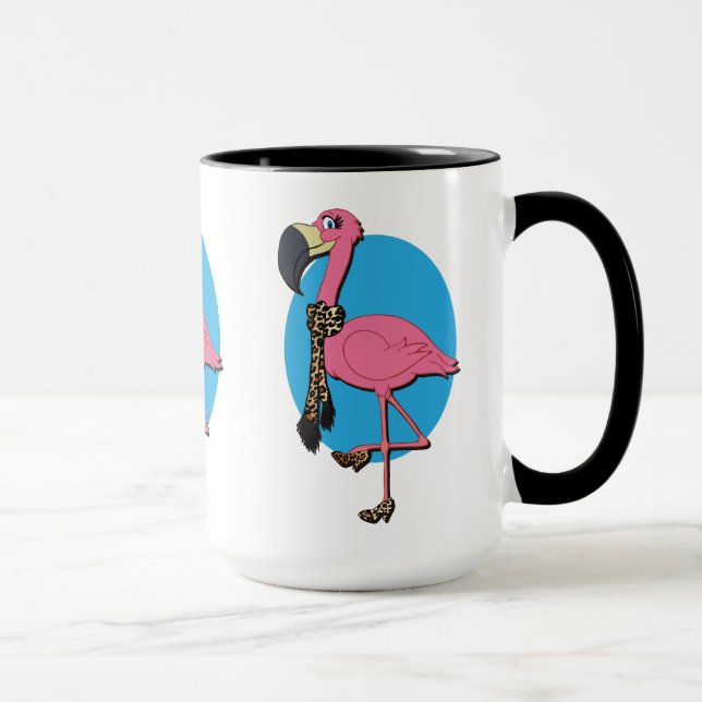 Fancy Flamant rose 15 oz Combo Mug (Droite)