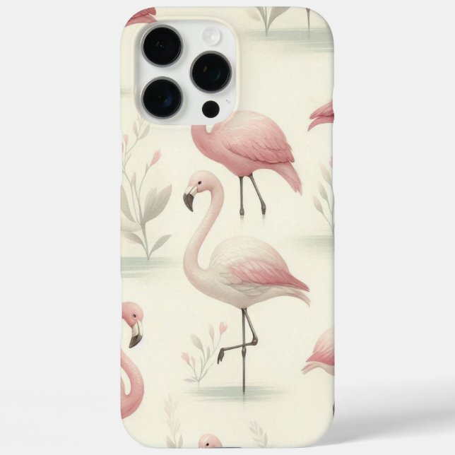 Fancy Flamingo iPhone 16 Pro Max Hülle (Rückseite)