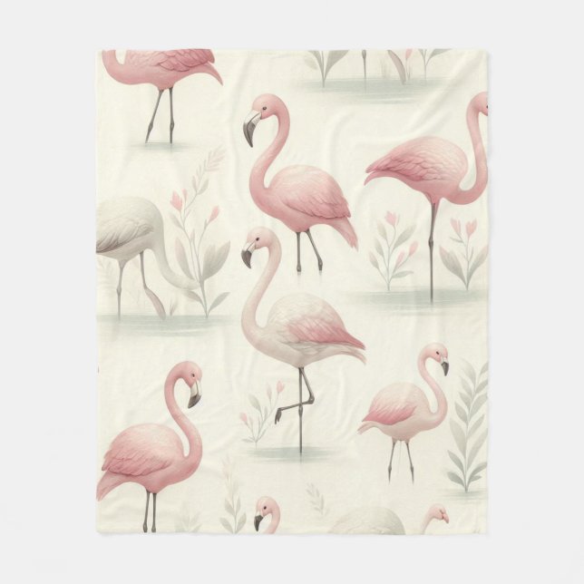 Fancy Flamingo remains the same as it's a proper n Fleecedecke (Vorderseite)