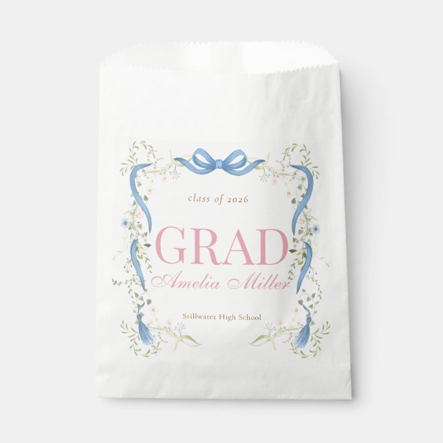 Fancy Florals Abschlussfeier Geschenktütchen (Vorderseite)