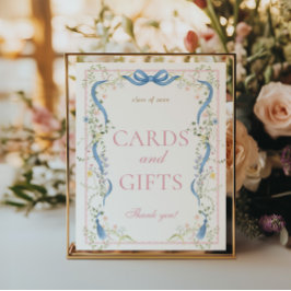 Fancy Florals Abschlusskarten und Geschenke Schild