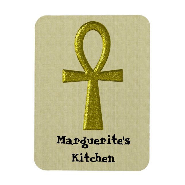 Fancy Gold Ankh Flex Magnet (Vertikal)