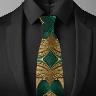Fancy Gold und Smaragd Krawatte