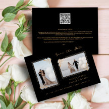 Fancy Golden Minimalist Branches 2 Photos Wedding