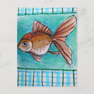 Fancy Goldfisch Postkarte