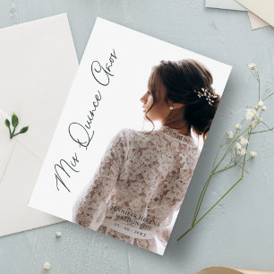 Fancy-Kalligrafie für minimalistische Fotografie Einladung