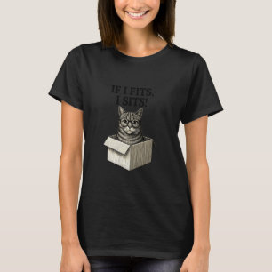 Fancy Katze Wenn ich passt, sitze ich lustige Box T-Shirt