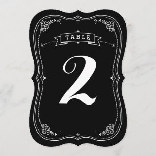 Fancy Kreidetafel Vintage Hochzeit Tischnummer
