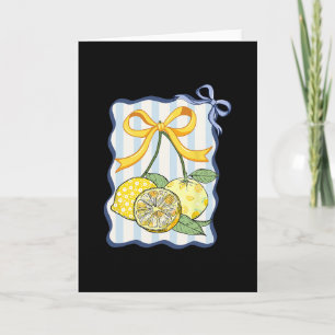 Fancy Lemon Coquette Schleife Trendige Zitrone Som Karte