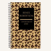 Fancy Leopard Spiral Notizbuch Planer