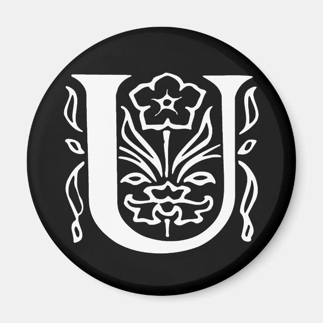 Fancy Letter U Magnet (Vorne)