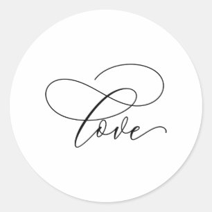 Fancy Love Schrift Aufkleber Elegante Hochzeitsd