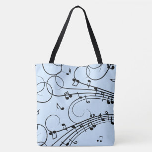 Fancy-Musiknoten Blau Tasche