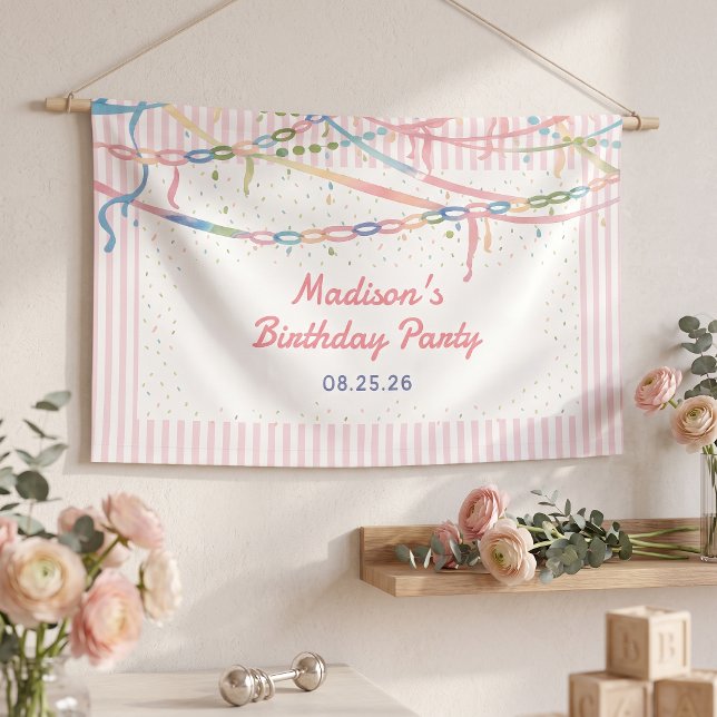 Fancy Nancy rosa Mädchen-Geburtstagsfeier Banner (Von Creator hochgeladen)