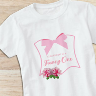 Fancy One Schleife Blumen 1. Geburtstag T-Shirt