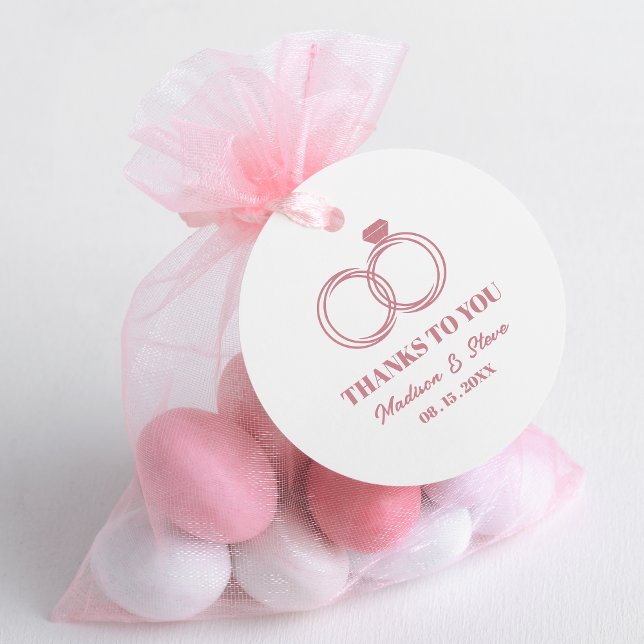 Fancy Original Modern Wedding Rings Thanks to You Gummistempel (Elegant Original Modern Wedding Rings Thanks to You Quote Rubber Stamp. )