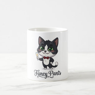 Fancy Pants Smoking-Katze Prost Kaffeetasse