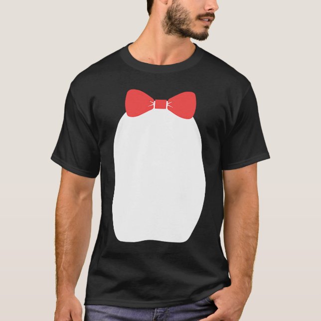Fancy Penguin Bow Tie Halloween Costume T-Shirt (Vorderseite)