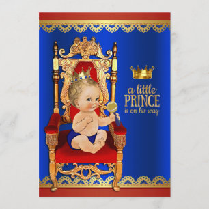 Fancy Prince Baby Party Einladung