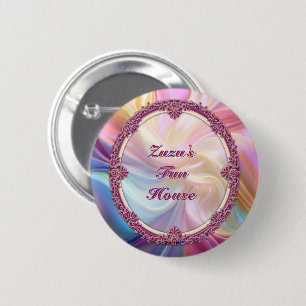 Fancy Rahmenfarbe Bunt Pastell Seide Personalisier Button