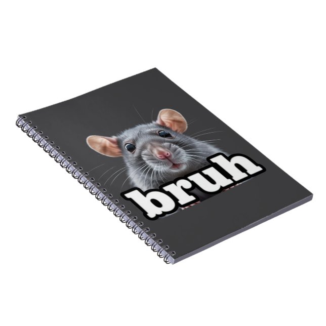 Fancy Rat Rodent Owner Meme Bruh Pet Rat Lover  Notizblock (Rechte Seite)