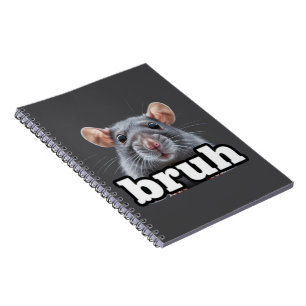 Fancy-Ratte-Nagetierbesitzer-Meme Bruh Haustier-Ra Notizblock