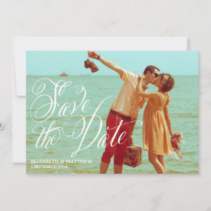 Fancy Schrift   Foto Save the Date Ankündigung