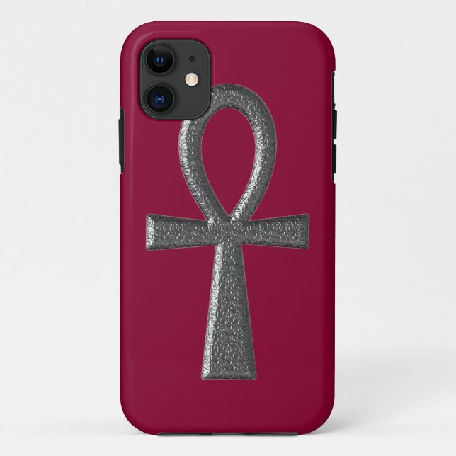Fancy Silber Ankh Case-Mate iPhone Hülle (Rückseite)