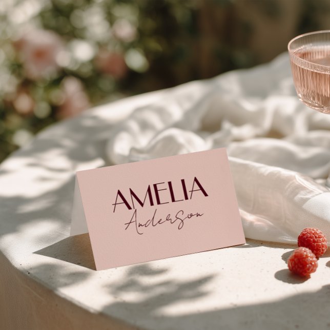 Fancy Sweet Cream Wine Classy Wedding Place Cards Tischnummer (Von Creator hochgeladen)