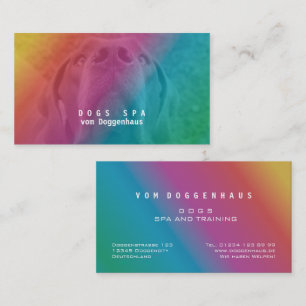 Fancy Verwenden Sie Ihr eigenes Bild Regenbogen Visitenkarte