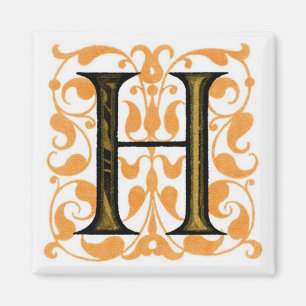 Fancy Vintage Buchstabe ‘H’ - Magnet