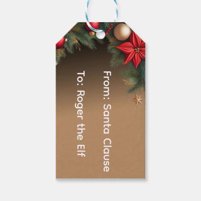 Fancy Weihnachten Personalisiert  Geschenkanhänger (Vorderseite)
