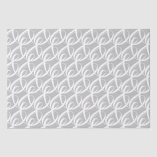Fancy Weißes Zusammengehörigkeits-Symbol auf silbe Seidenpapier