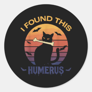 Fand dieses großartige Halloween-Shirt mit schwarz Runder Aufkleber