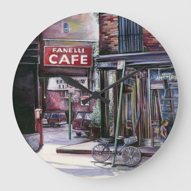 Fanelli's Charm, New York City, Soho, New York Große Wanduhr (Vorderseite)