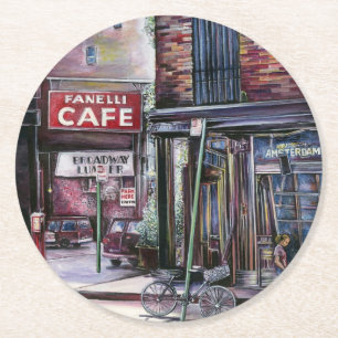 Fanelli's Charm, New York City, Soho, New York Runder Pappuntersetzer