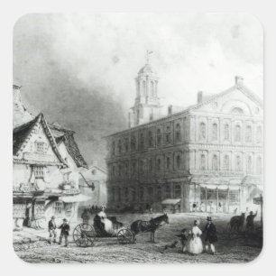 Faneuiel Hall, Boston Quadratischer Aufkleber