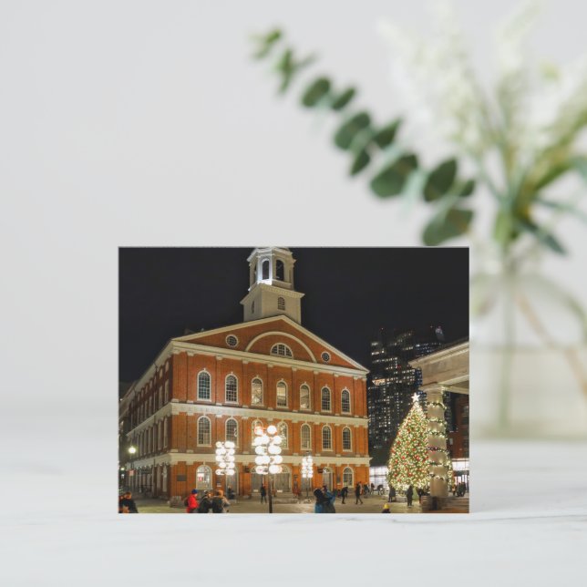 Faneuil Hall Boston Massachusetts Postkarte (Stehend Vorderseite)
