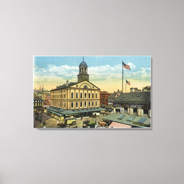 Faneuil Hall View, die Wiege der Freiheit Leinwanddruck (Vorderseite)