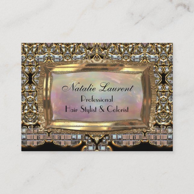 Fanfaired elegantes berufliches visitenkarte (Vorderseite)