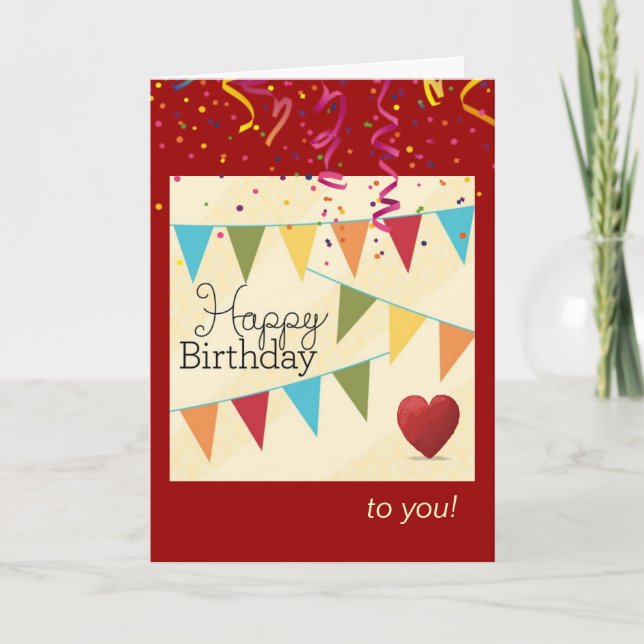 Fanfare d'anniversaire pour lui carte (Devant)