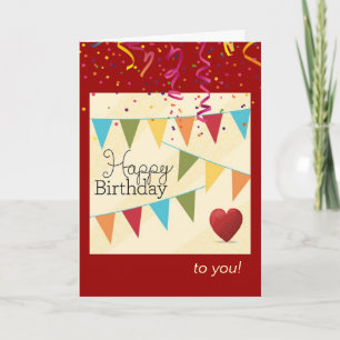 Fanfare d'anniversaire pour lui carte