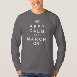 Fanfare - gardez le calme et mars sur le T-shirt